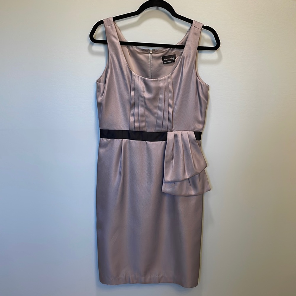 Vintage Silver & Black Satin Dress